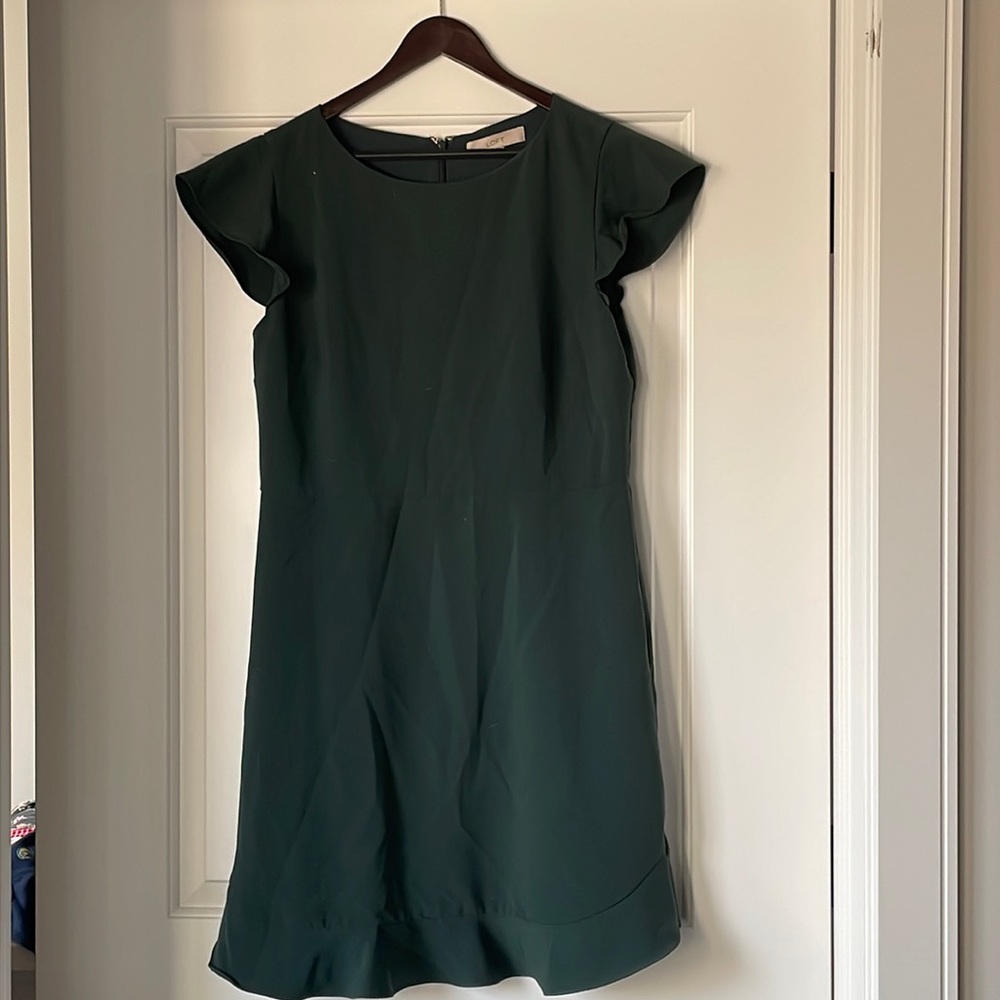 Loft green shortsleeved dress size 12